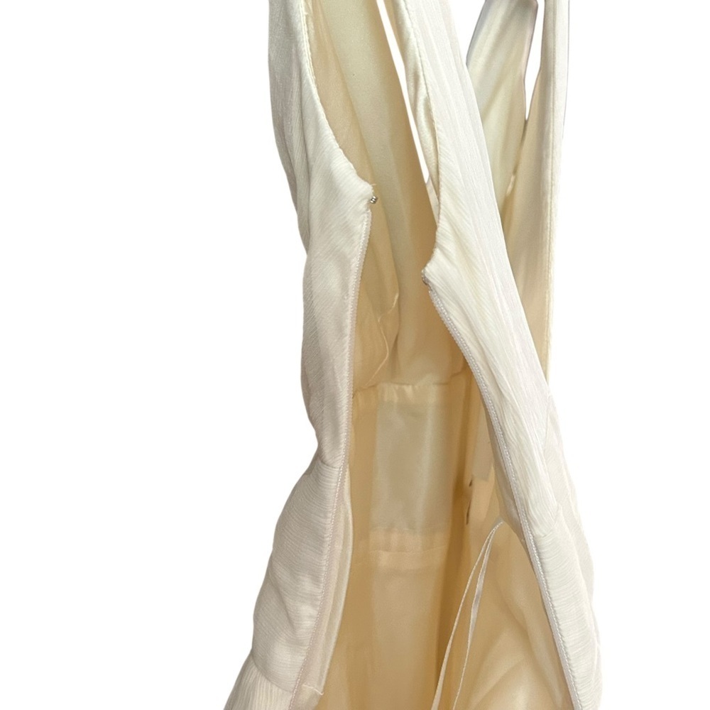 J.Crew Sophia Gown Silk In Silk Chiffon Ivory Size 0 - Picture 9 of 14